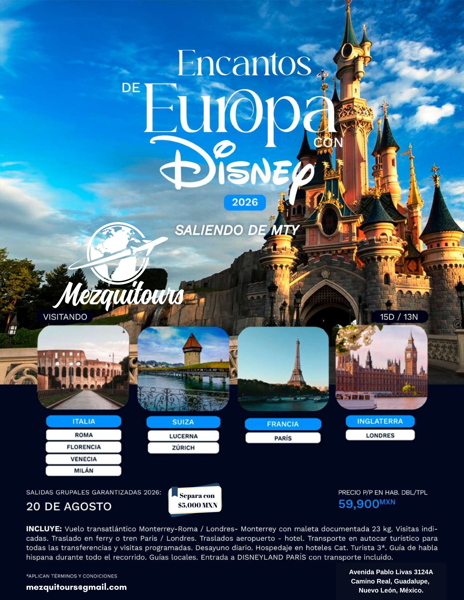 Encantos de Europa con Disney