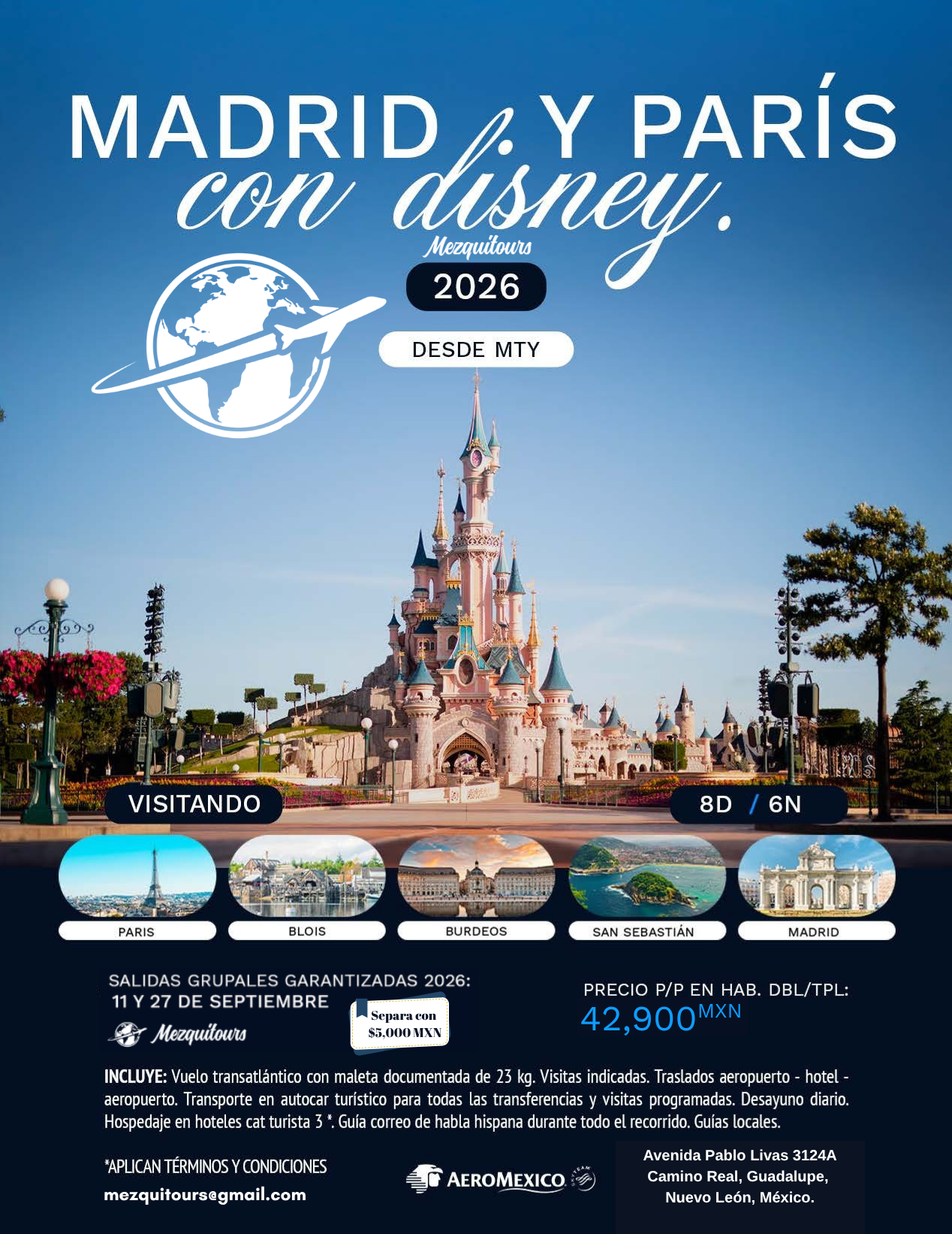 Madrid y París con Disney