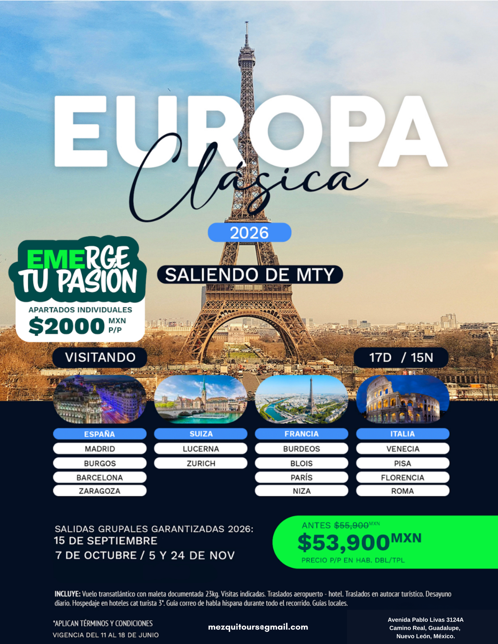 Europa Clásica saliendo de MTY